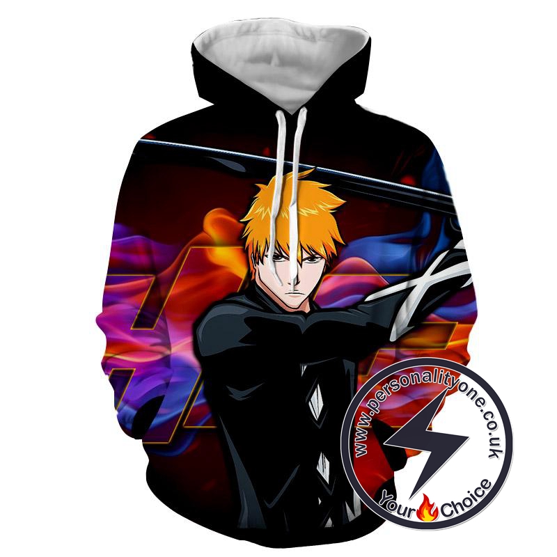 kurosaki ichigo - Bleach 3D - Bleach Hoodies